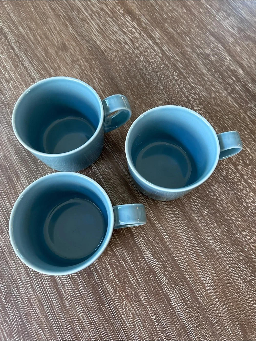 CRATE & BARREL Set of 3 Blue Hue Mugs - Aaron Probyn